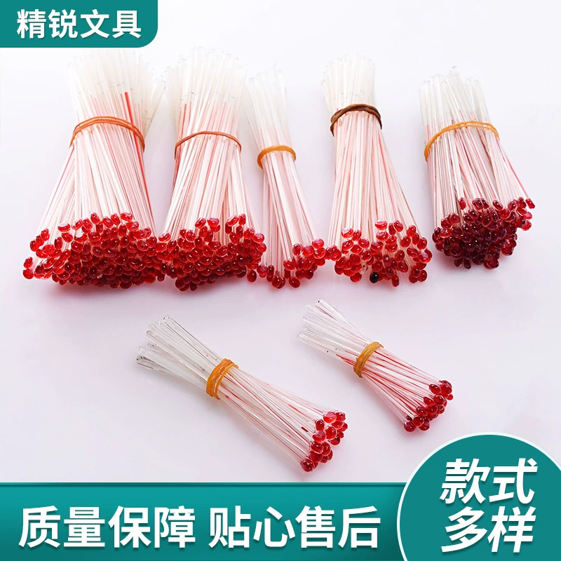 Треугольный часовой стержень стеклянный термометр палка красная вода жидкий стеклянный термометр стеклянный стержень