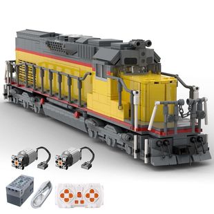 Building Blocks Cross-Border Moc-112386 Pacific Sd40T-2 Train 1973 Particle Number Toy Saint