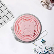 户外便携硅胶折叠水杯多功能耐高温糖果色大容量水壶