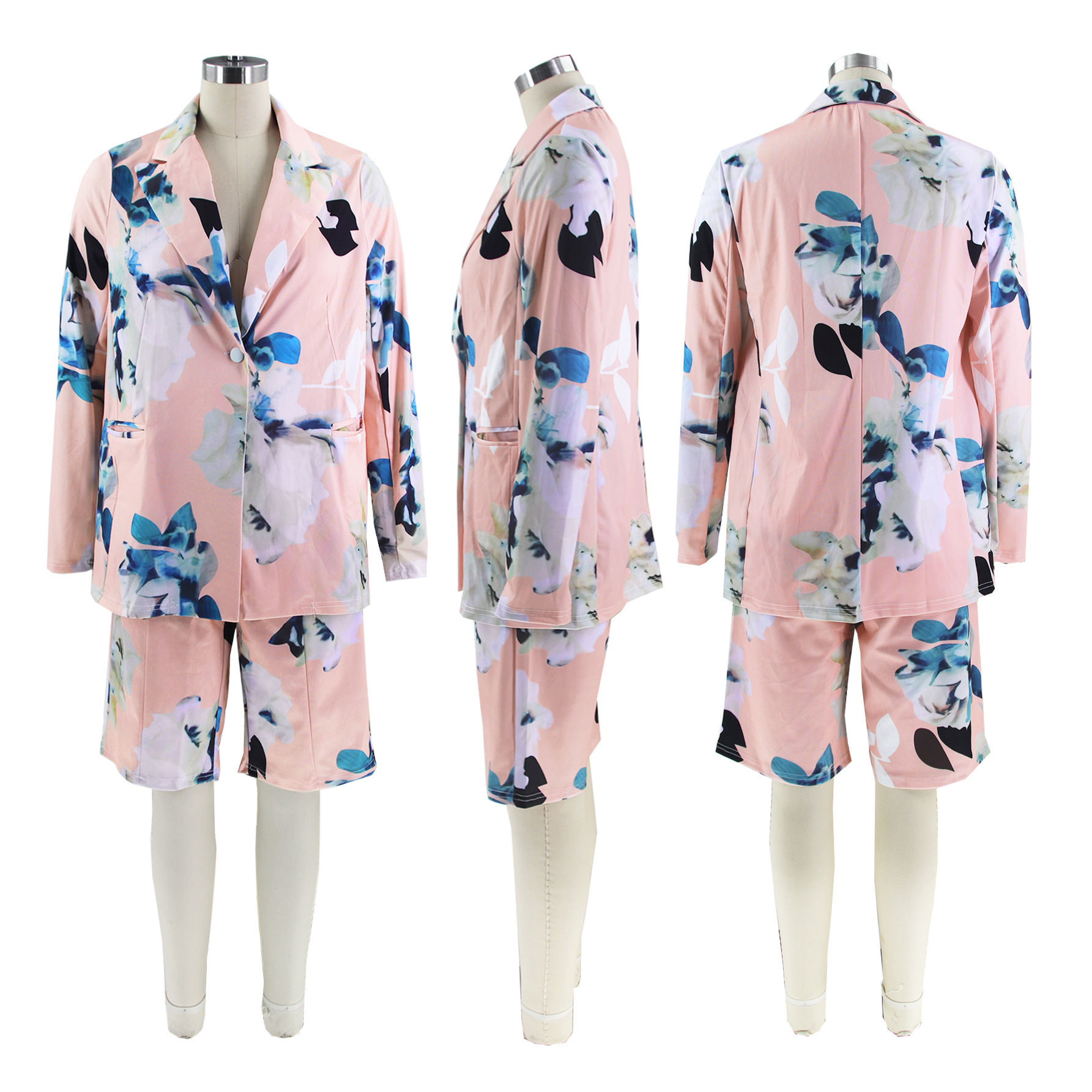 GraceChic GraceChic MM2172 Ensemble veste et short deux pièces imprimé transfrontalier printemps-été pour femme_voghion.com