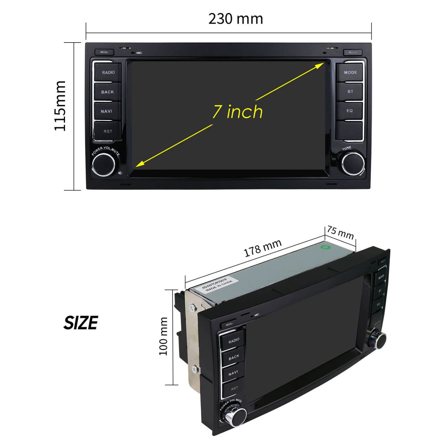 7-inch suitable for Volkswagen Touareg Wireless Carplay Bluetooth Android Central Control Car Navigator