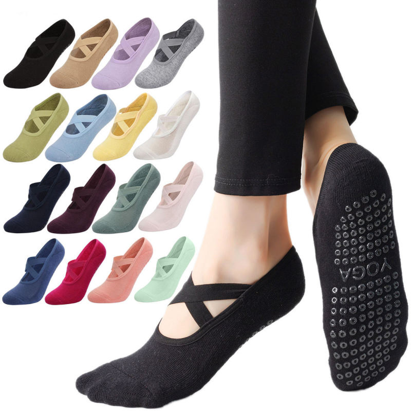 High-Quality Silicone Non-Slip Breathable Ankle Socks, Knitted Ballet Dance Sports Bandage Yoga Socks for Women