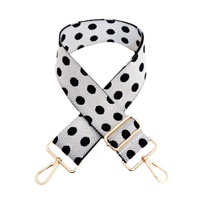 112g Weight Sling Strap Type Bag Strap/Shoulder Strap Bags Type Casual Occasion Polyester cotton Material Polka Dots Pattern Women'S Gender Fashion Style New Color Polka Dot Wide Shoulder Strap Adjustable One-shoulder Crossboby Bag Accessories Long Strap Burden Reduction Replacement Purse Chain 13