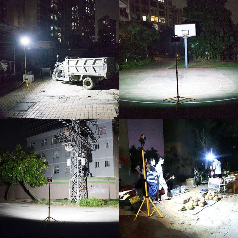 Venta directa de fábrica LED luz de inundación para exteriores iluminación brillante obra de construcción luz de emergencia luz de carga móvil al aire libre