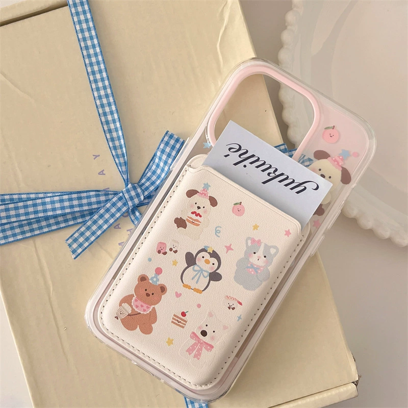 Phone Case (Apple) iPhone 13–17 Pro Max compatible, magnetic IMD design, card holder & grip
