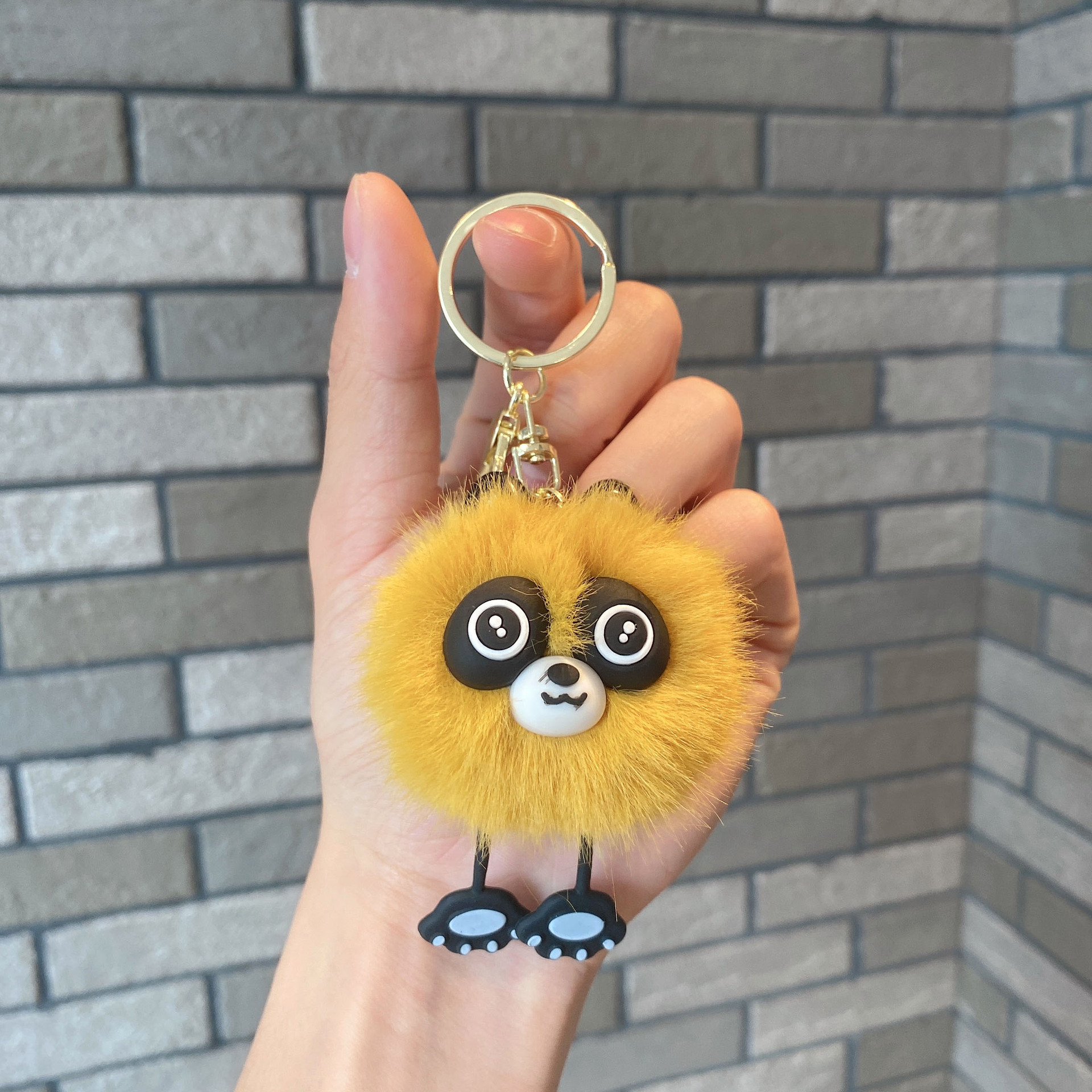 Personalidad extraña imitación de visón muñeca de peluche pareja encantadora bolsos bolsos accesorios exquisitos pequeños regalos