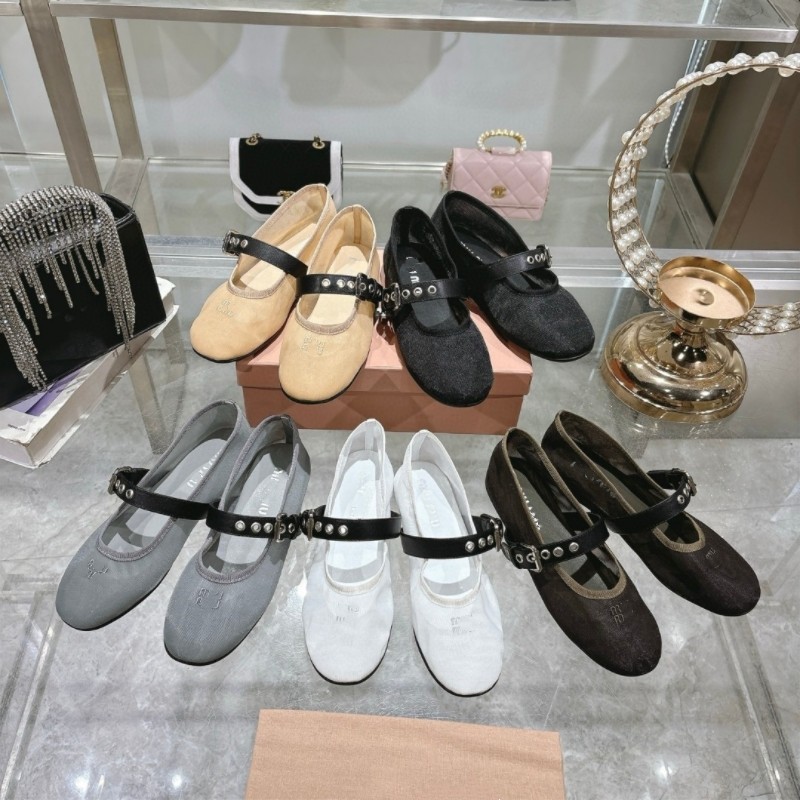 バレエシューズ メッシュ ラウンドトゥ 浅口 フラットシューズ レディース レトロ メリージェーン レディースシューズ フラットシューズ|undefined