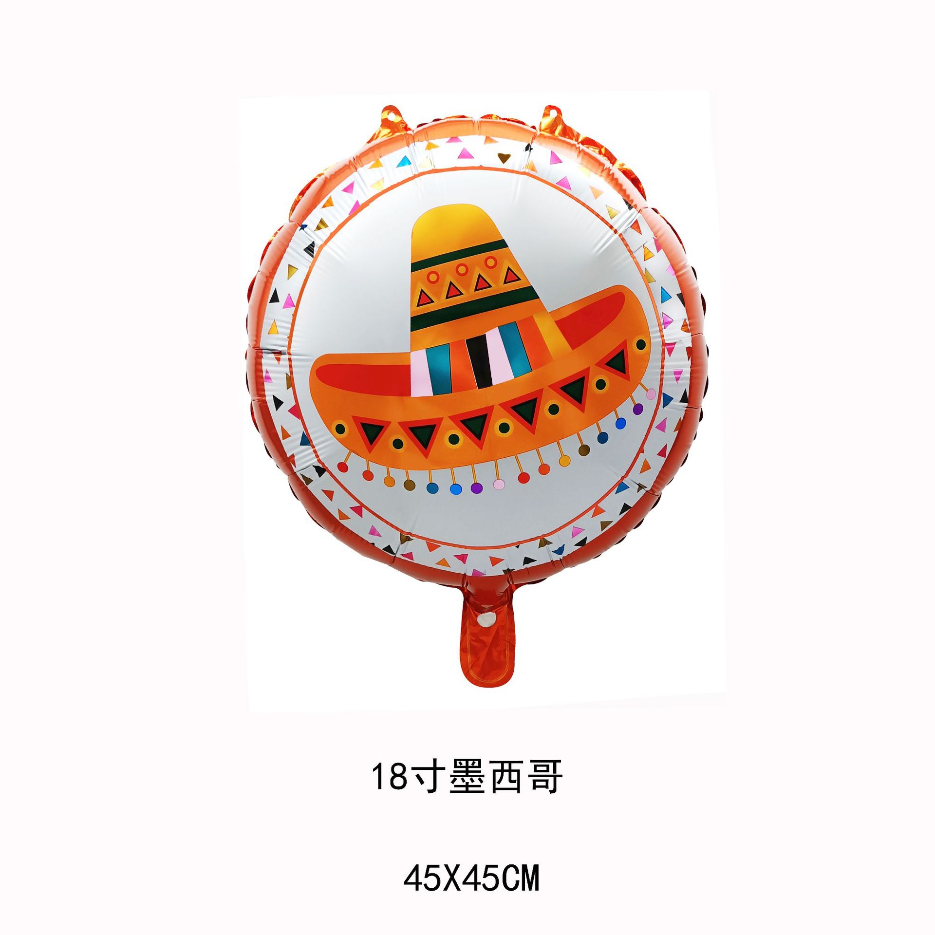 Globos de bandera nacional de México Carnaval de vacaciones Nuevo sombrero de la marca del tarot Bola de película de aluminio de 18 pulgadas