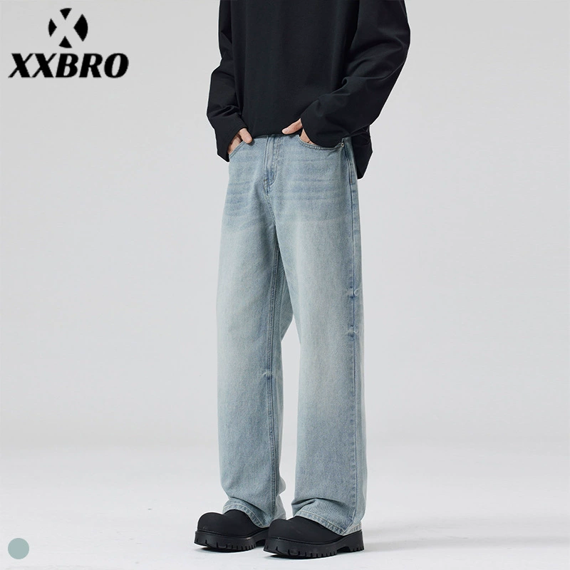 Xxbro мужская одежда # американский прилив cleanfit высокая улица джинсы
