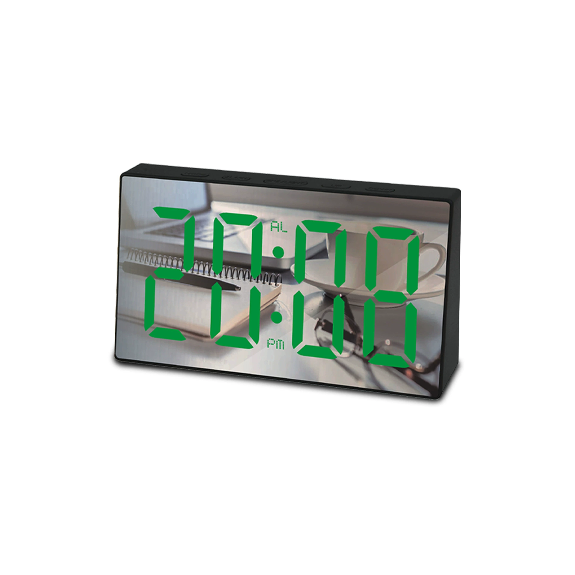 Простой и доступный новый квадратный зеркальный большой экран первый дисплей цифровые часы цветной электронный светодиодный Будильник лежащий