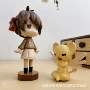实木少女手办桌面公仔
