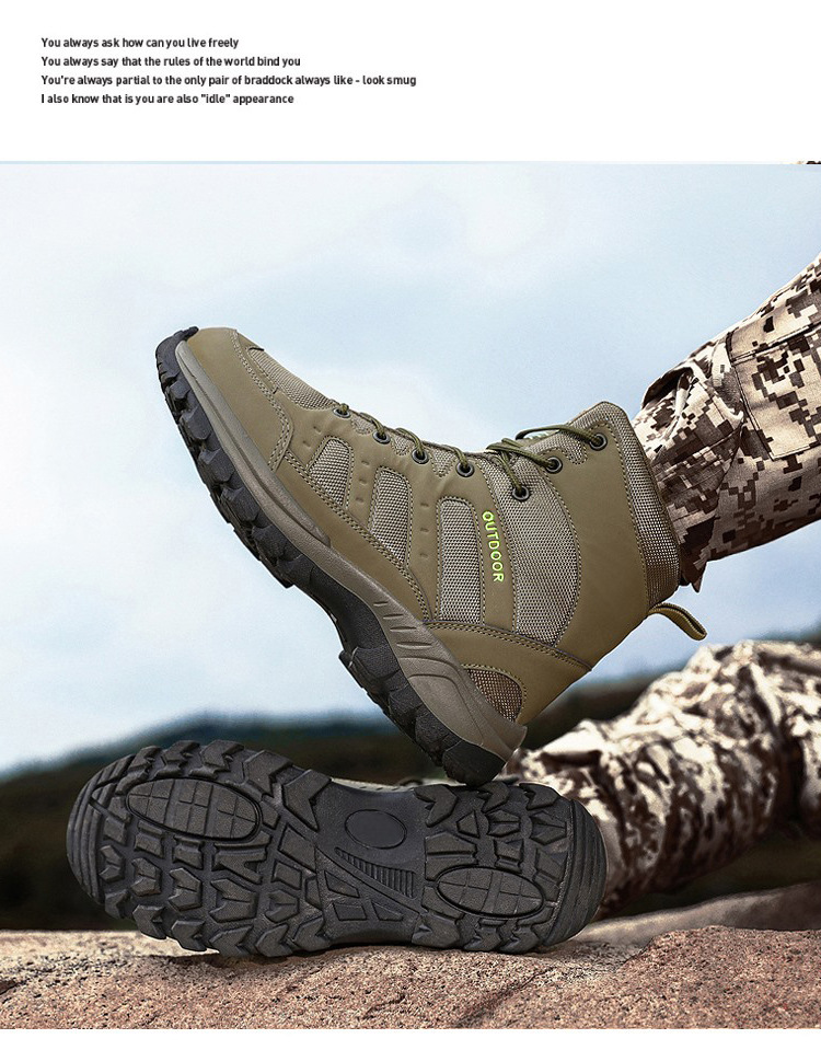 Bottines de sécurité tactiques pour homme chaussures de randonnée_voghion.com