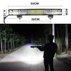 Cross-border car LED bar light high beam off-road vehicle modification light 12V 24V truck bar light yellow fog light