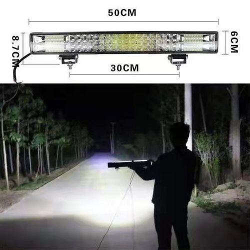 Cross-border car LED bar light high beam off-road vehicle modification light 12V 24V truck bar light yellow fog light