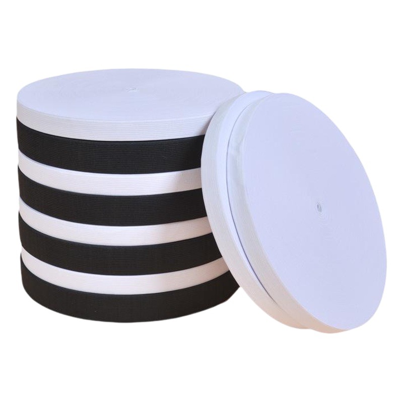 Fábrica en stock banda elástica de ganchillo al por mayor 0,3 cm-10cm banda elástica de punto banda elástica de cintura plana ancha