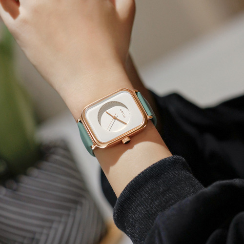  new women's watch GUOU new simple silicone strap women's watch fashion sports watch for women