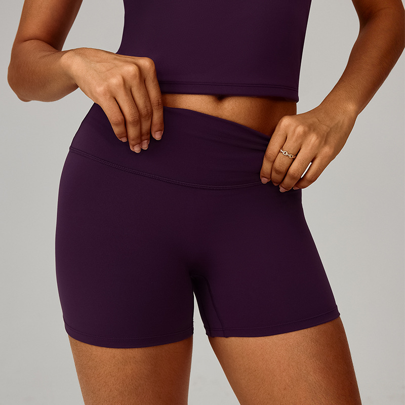 Explosiones transfronterizas europeas y americanas, pantalones cortos de yoga apretados, cintura alta, caderas, pantalones de gimnasio para correr 8519