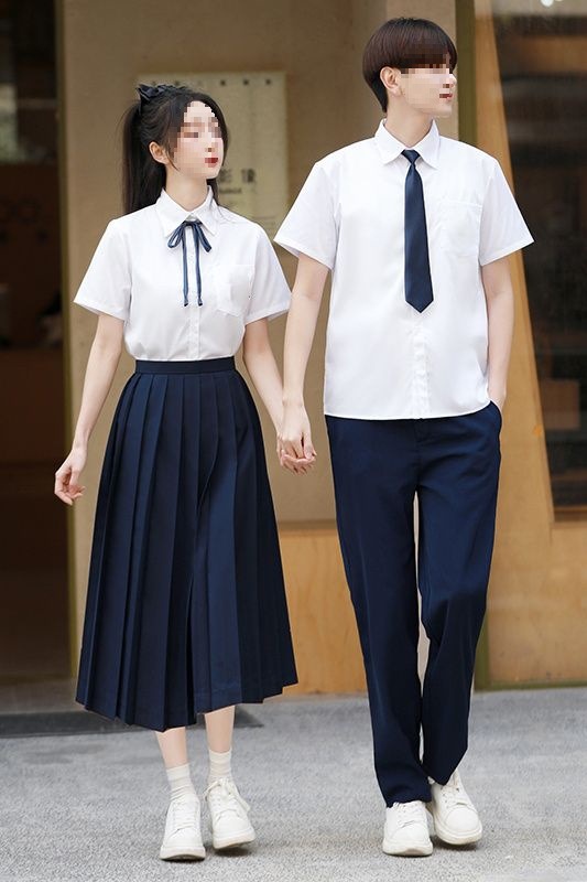 Graduation Class Uniforms, Middle and High School Student Chorus Performance Uniforms, Sports Meeting Chorus Suits, White Shirts, School Uniforms, College Style