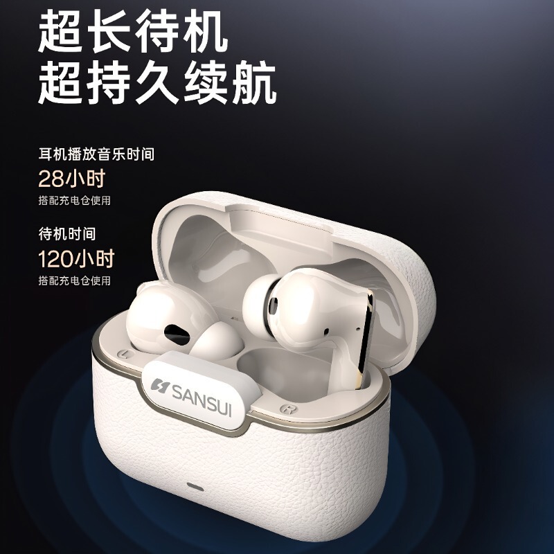 Shanshui Bluetooth ヘッドセット インイヤー アクティブ ノイズ リダクション W28 新しい APP ポジショニング 光感知インイヤー検出 超長バッテリー寿命|undefined