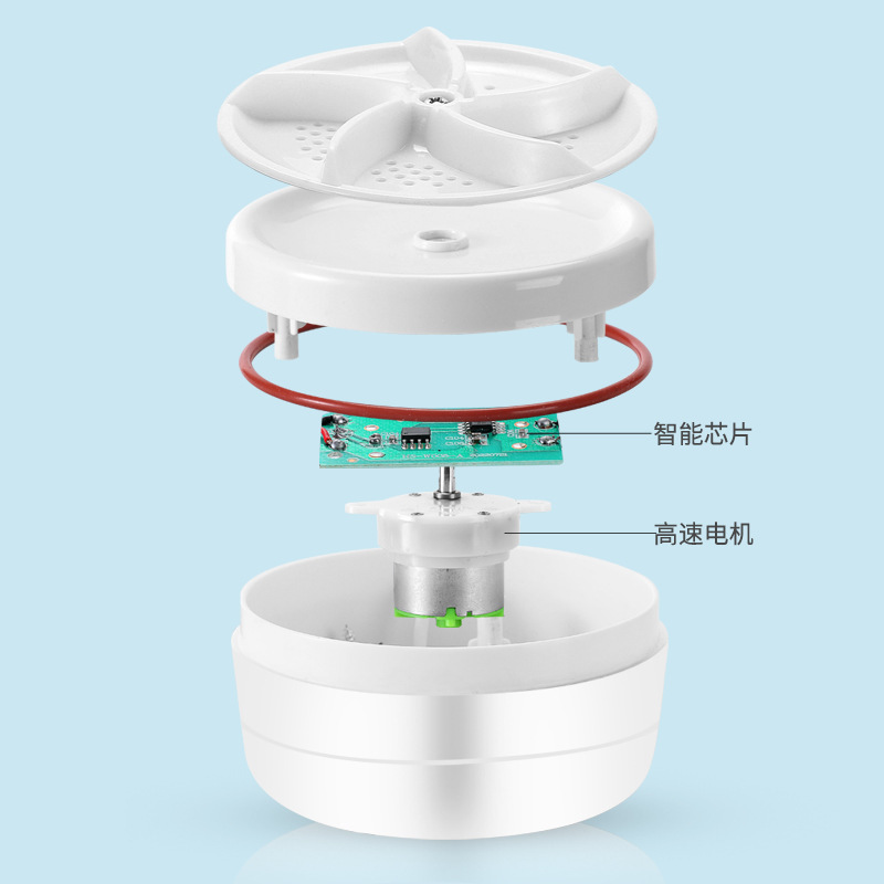 新款跨境折叠迷你洗衣机小型学生宿舍涡轮振动便携式洗衣神器|undefined