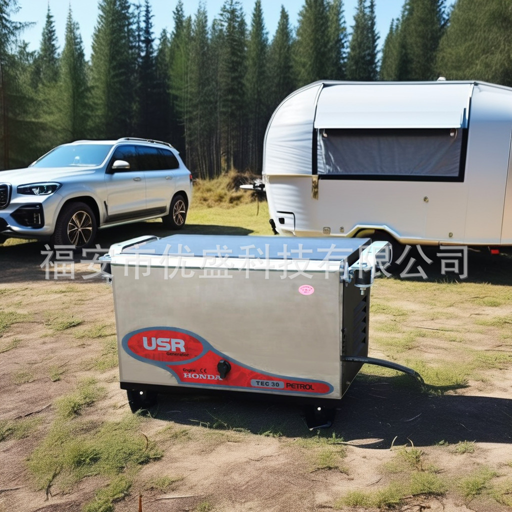 TEC40车载底置超静音汽油发电机适用于带空调房车和托挂房车4kW
