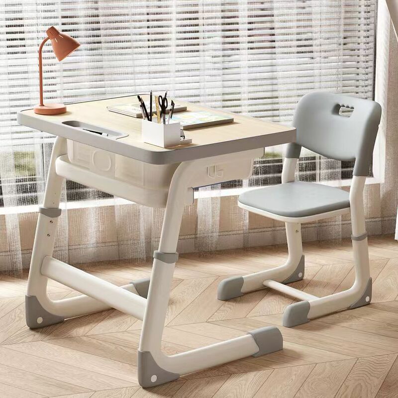 Study desk for elementary and middle school students, a simple writing desk that can be adjusted in height, a home desk set, and classroom desks and chairs Study desk for elementary and middle school students, a simple writing desk that can be adjusted in height, a home desk set, and classroom desks and chairs