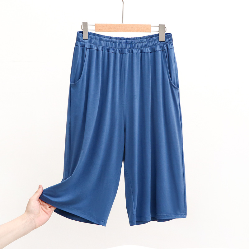Modal 628 Men's Sports Casual Stretch Dape Loose Cropped Pants Soft and Comfortable Over-the-Knee Shorts