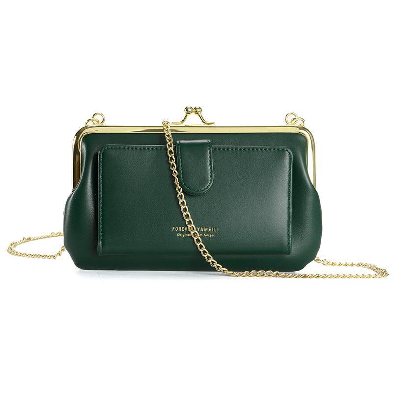 2024 nueva bolsa de hombro de una sola mujer bolso de cadena bolso multifuncional tarjeta de bolso de teléfono móvil bolso de marco de clip de billetes