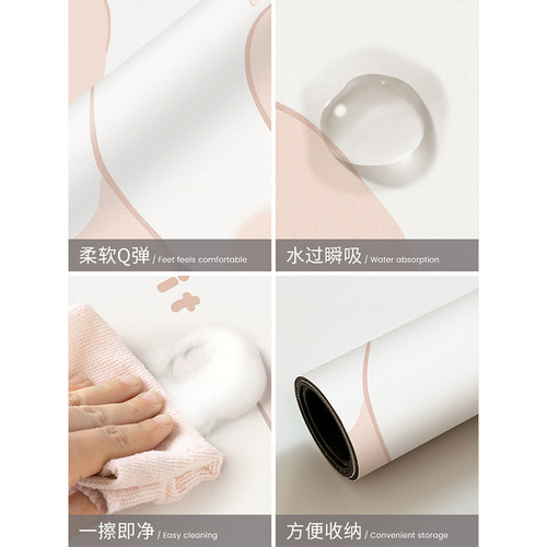 Cute rabbit diatom mud absorbent mat bathroom floor mat bathroom foot mat door mat entry anti-slip floor mat home