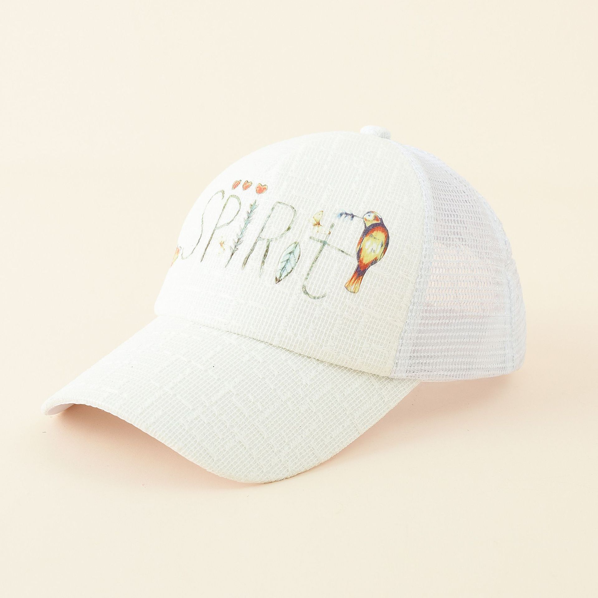 2021 estilo neutral verano nueva moda casual malla gorra carta de impresión gorra a prueba de sol