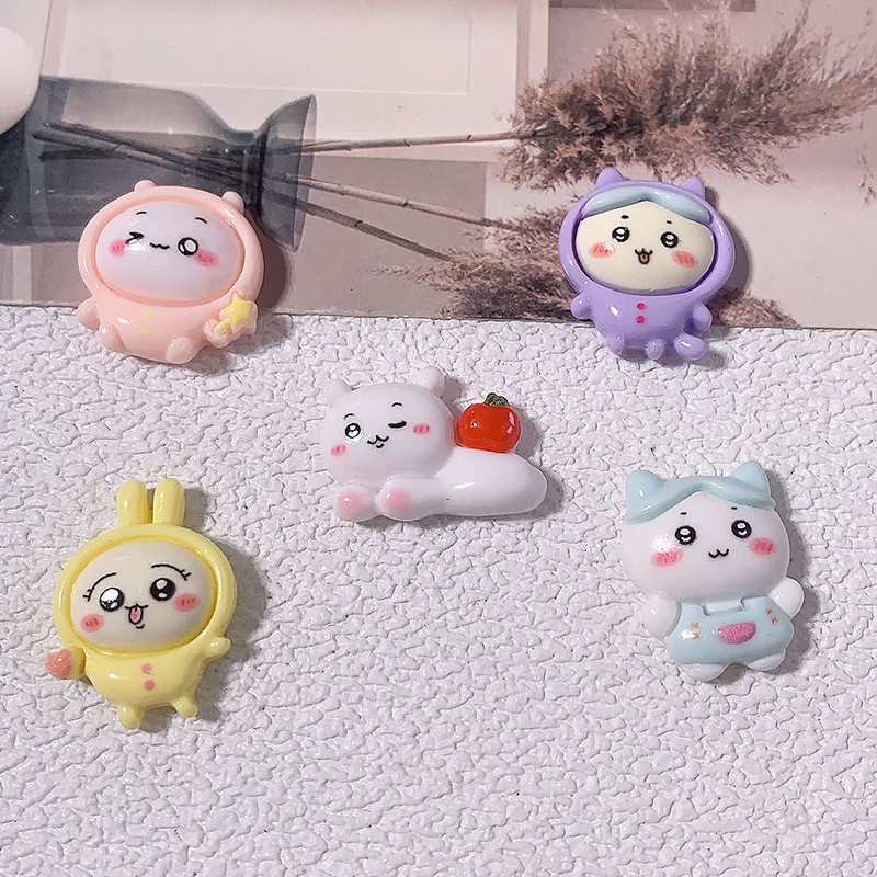 Nuevos dibujos animados Ji Kawaddi accesorios de resina crema pegamento para el cabello clip para el cabello caso de teléfono móvil colgante botón de zapatos muñeca