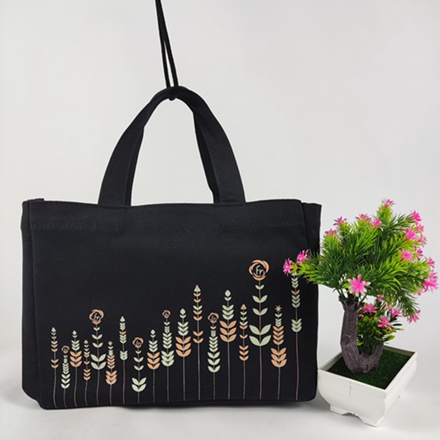 厂家直销 广告棉帆布袋黑色多色可印logo