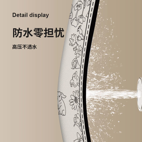 French light luxury shower curtain Amazon cross-border creative digital printing waterproof shower curtain no drilling factory supply