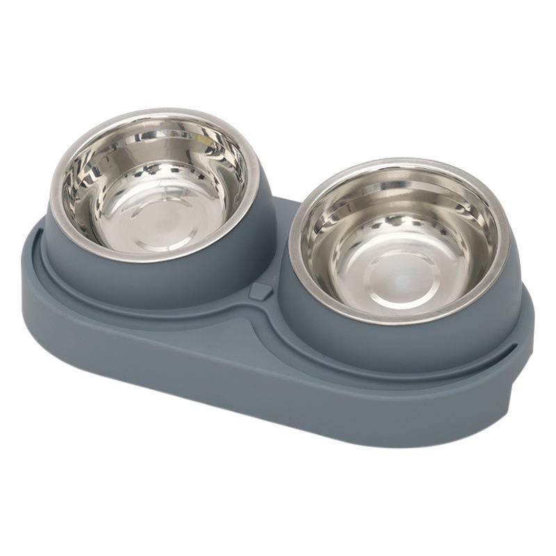 Cat Bowl tazón de comida para perros tazón doble tazón para perros tazón de arroz gato tazón de arroz boca oblicua tazón de agua antidetonante tazón de comida para gatos suministros para mascotas