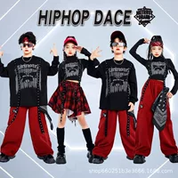 Детский хип-хоп костюм для мальчиков хип-хоп костюм для детей hiphop жареная улица детская одежда для девочек джазовый танец костюм