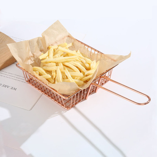 Square mini fry basket, restaurant fried chicken snack basket, American snack basket, creative French fries fry basket, French fries box