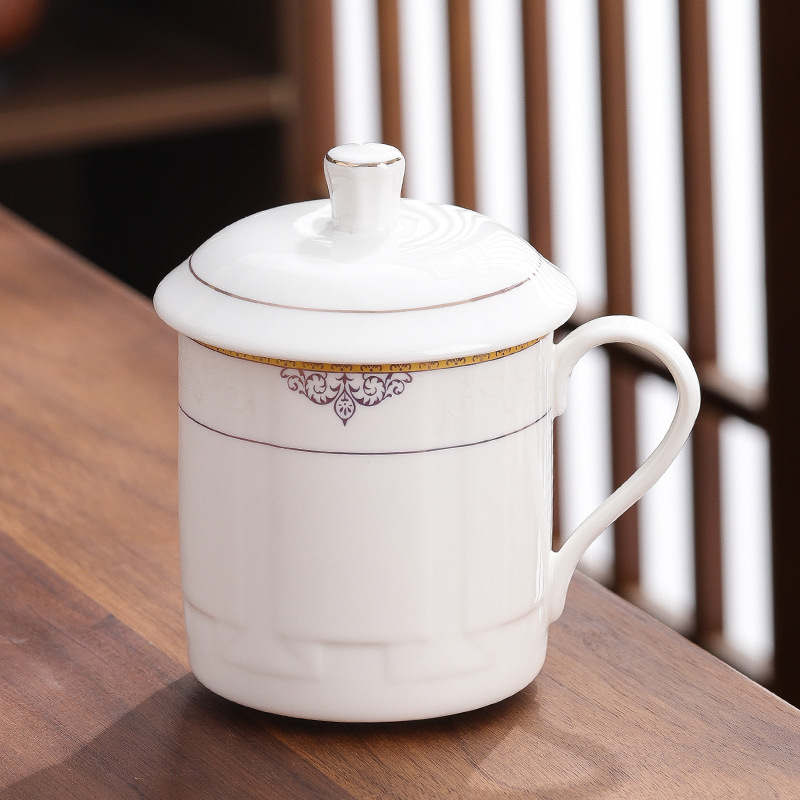卸売りホテルオフィス陶磁器コップカップホテル家庭用蓋セット会議カップギフトカップロゴ|undefined