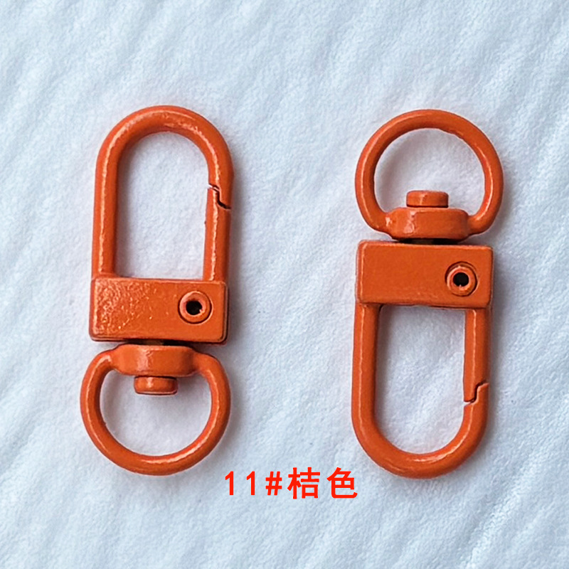 烤漆三分小门扣彩色钥匙扣饰品配件U形弹簧扣挂扣现货糖果色8字扣|undefined