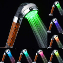 Batch UV Light Therapy Shower LED Negative Ion Spa Shower Shower Head Pressure Boost Water Saving Temperature Control Seven Color Handheld Sprayer