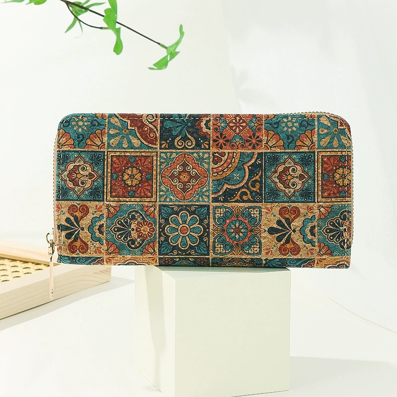 Long wallet, purse with zipper, short bag