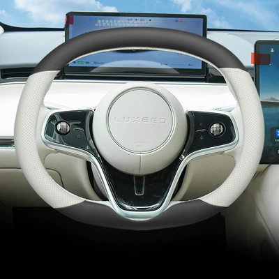 Intellectual S7 Enjoy Intellectual S9 Steering wheel cover - special-for-zhijie-s7-black-white-sand-apricot-ultra-thin-model-other