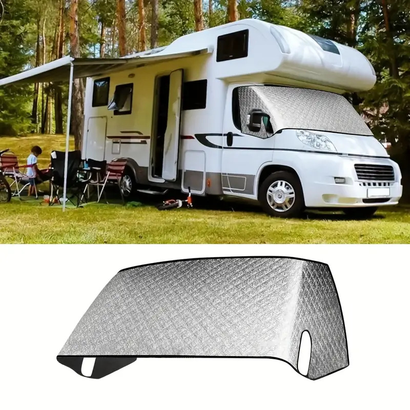 Rv Windshield Cover, Sunshade, Sun Protection, Heat Insulation, Sunshade for Car, Anti-Frost, Snow Cover, Windproof Cover, Snow Protection Cover