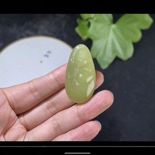 Jin Yu Tang Maitreya Laughing Buddha Exquisite Xinjiang Hetian Jade Xinjiang Yellow Mouth Material Exquisite Workmanship with Authority Certificate