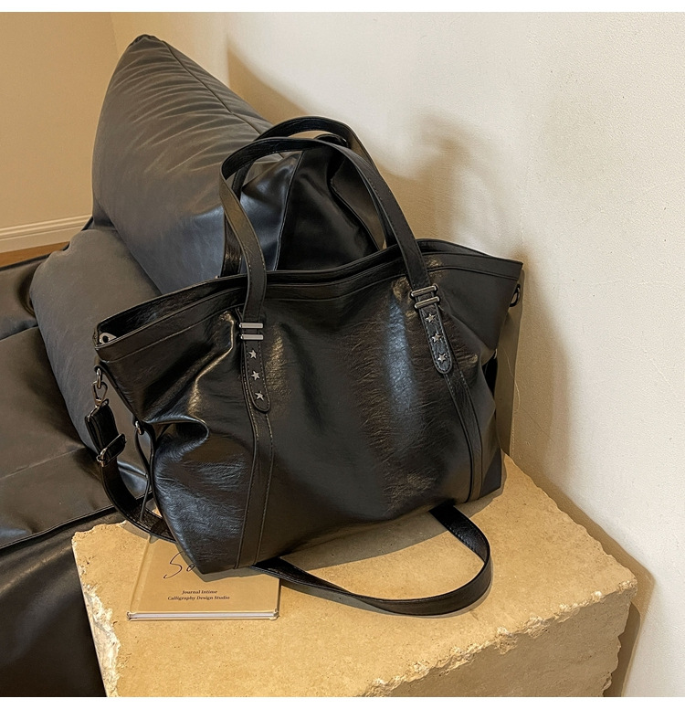 Cross-border large-capacity tote bag for women 2024 New style fashionable single-shoulder bag, retro simple casual crossbody bag for women undefined
