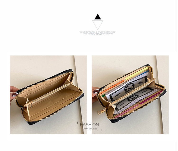 Women's Stripe Linen Zipper Wallets display picture 5