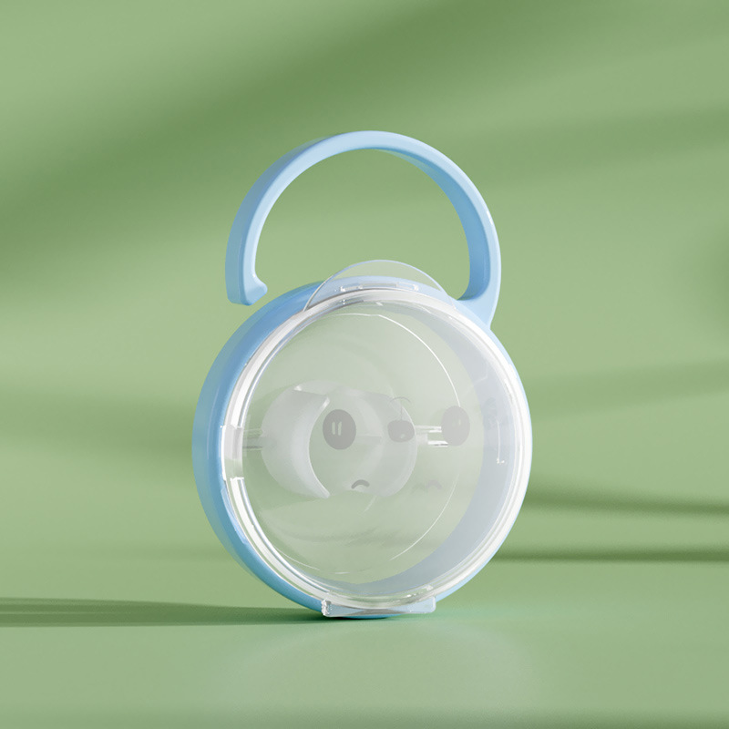 Panda patrón PP plástico chupete caja portátil con chupete caja mordida caja de juguete pezón caja de almacenamiento