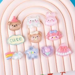 洞靴DIY水晶動物小紅本同モデルかわいい透明熊姫風怪獣洞靴部品