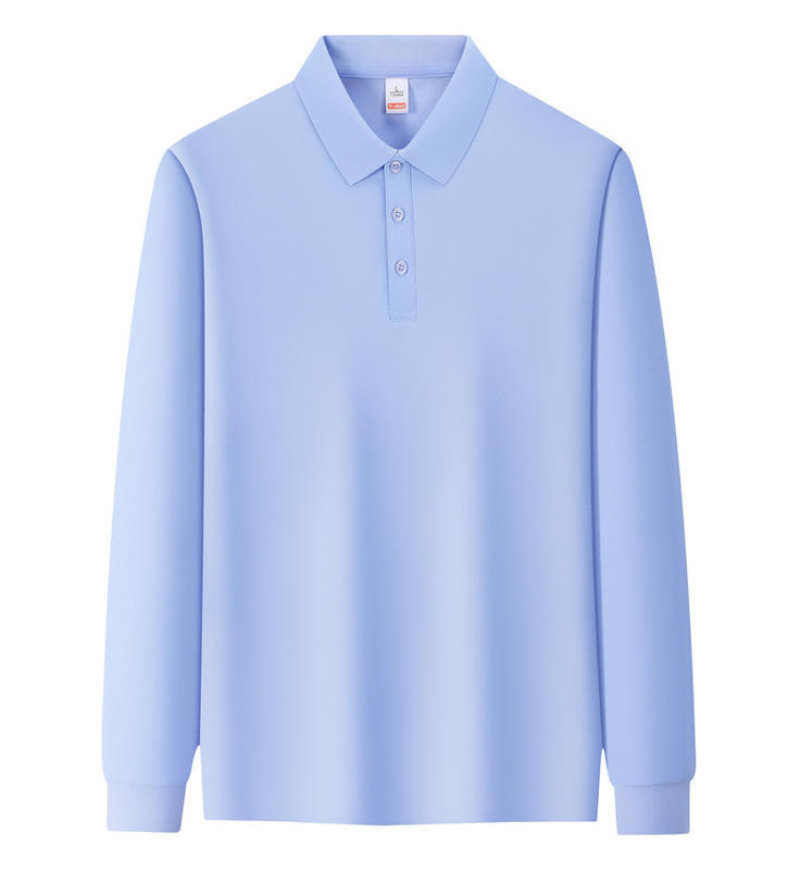 新款纯色长袖翻领POLO衫定制企业文化广告衫印logo团队工作服刺绣|undefined