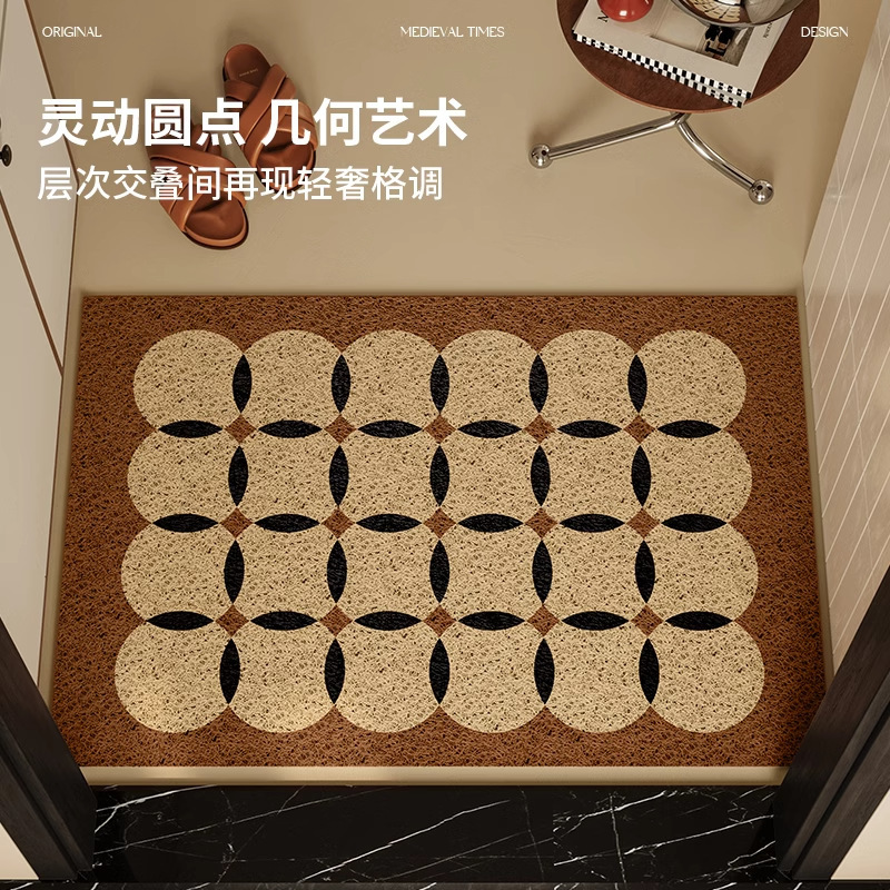Retro Silk Loop Floor Mat for Entryway, Non-Slip, Dirt-Resistant, Wear-Resistant, Mud-Scraping Carpet, Can Be Cut and Easy to Maintain Retro Silk Loop Floor Mat for Entryway, Non-Slip, Dirt-Resistant, Wear-Resistant, Mud-Scraping Carpet, Can Be Cut and Easy to Maintain