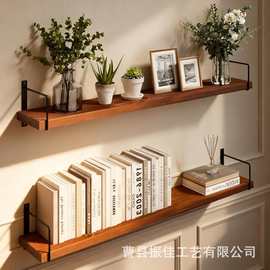 跨境墙面浮动搁板壁挂架浴室厨房加长型储物架客厅卧室多层置物架